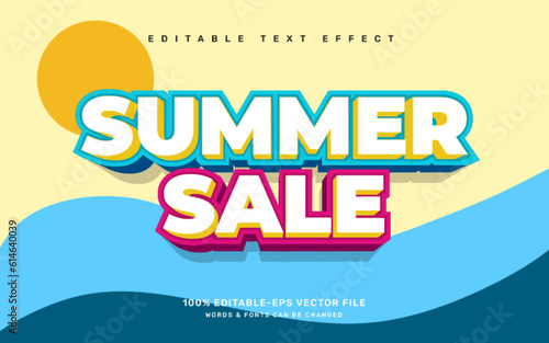 summer sale editable text effect template