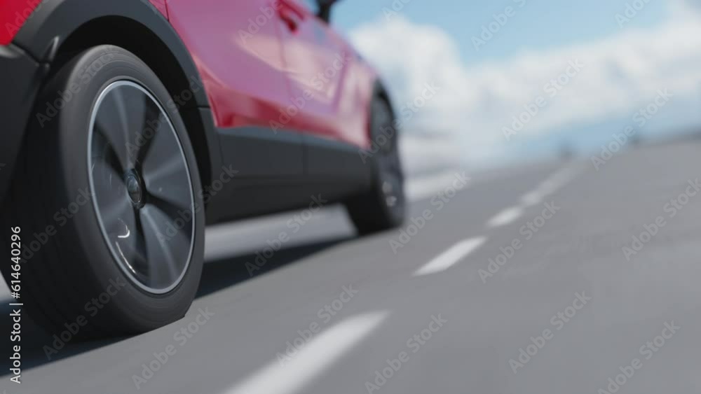 3d visualization of the taillight of a car on the highway 3d visualization of the taillight of a car on the highway