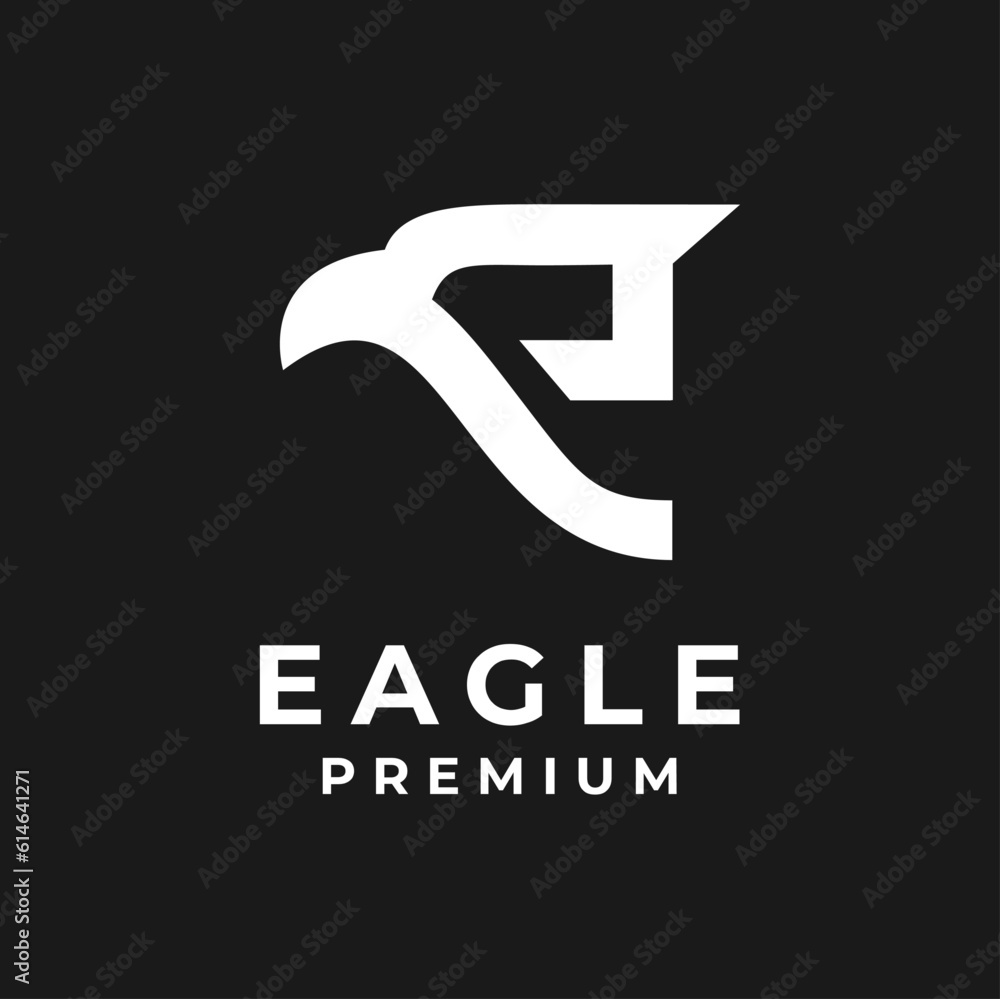 E eagle letter logo icon design illustration E eagle letter logo icon design illustration
