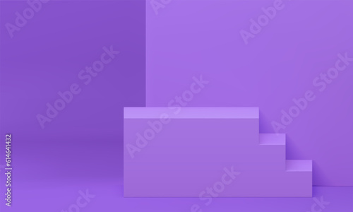 3d pedestal ladder of success basic foundation staircase steps geometric construction vector