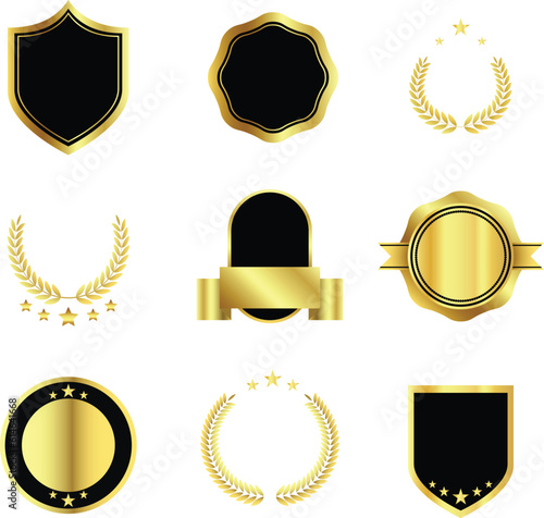 Golden Badge Set with Luxury Type