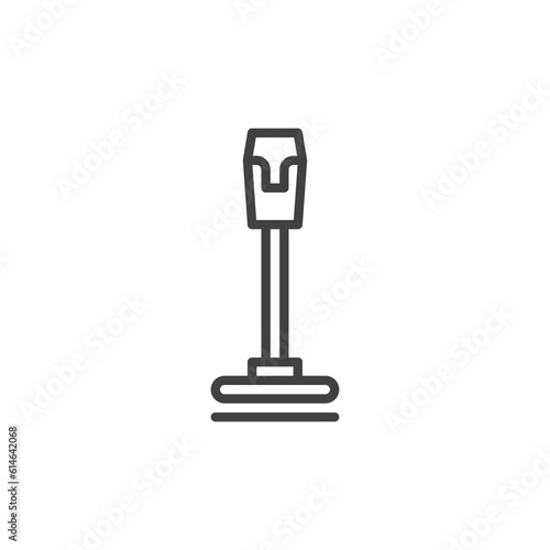Cordless vacuum cleaner line icon