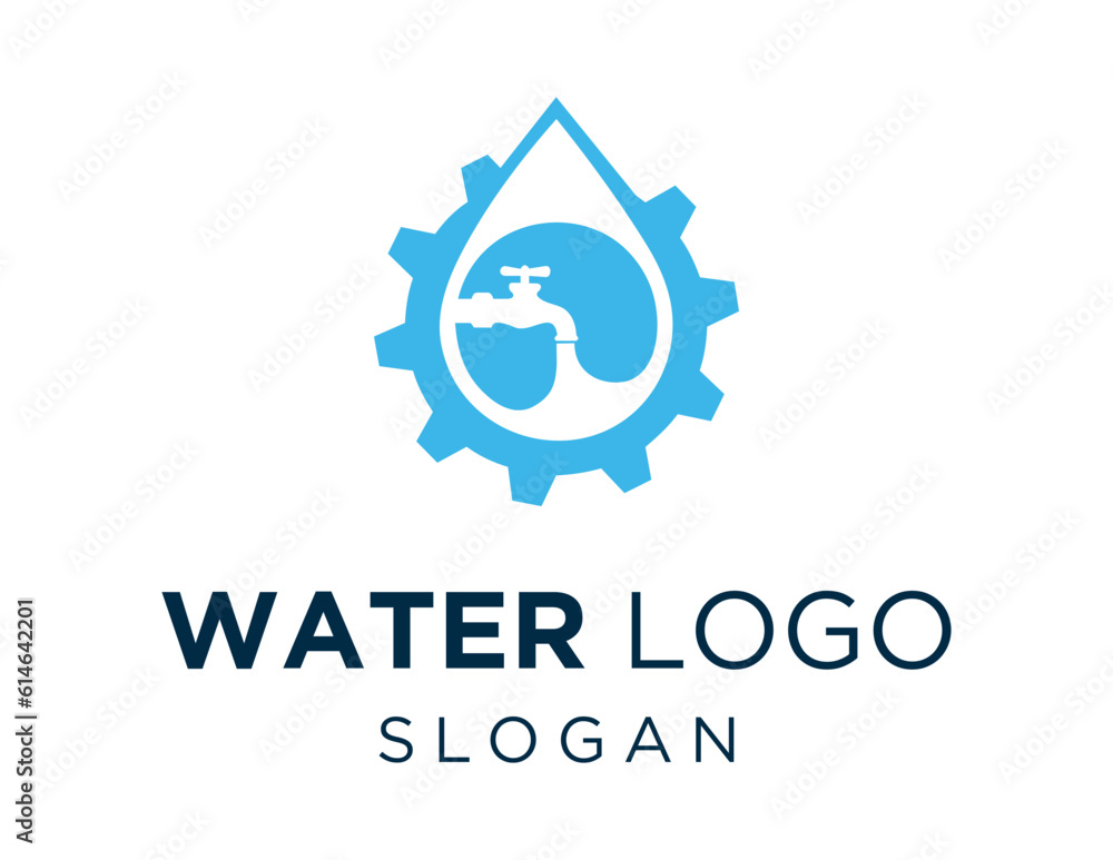 Fototapeta premium Logo design about Water on a white background. made using the CorelDraw application.