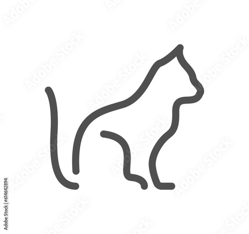 Service pet related icon outline and linear vector.
