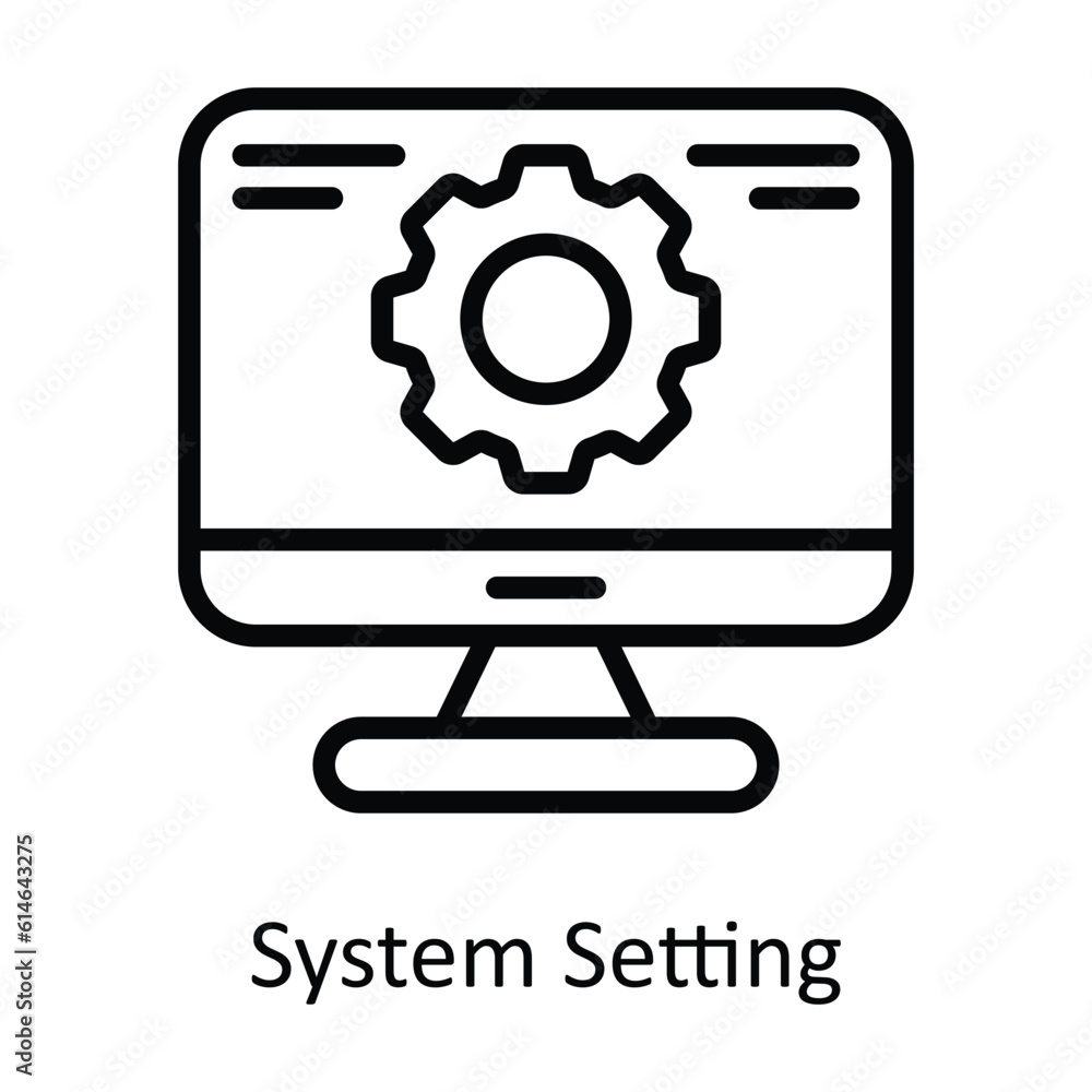 System Setting Vector outline Icon Design illustration. Network and communication Symbol on White background EPS 10 File
System Setting Vector outline Icon Design illustration. Network and communication Symbol on White background EPS 10 File