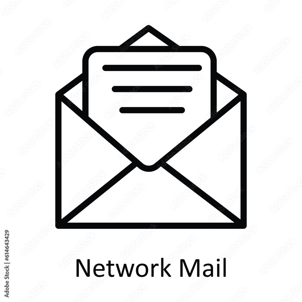Network Mail Vector outline Icon Design illustration. Network and communication Symbol on White background EPS 10 File
Network Mail Vector outline Icon Design illustration. Network and communication Symbol on White background EPS 10 File
