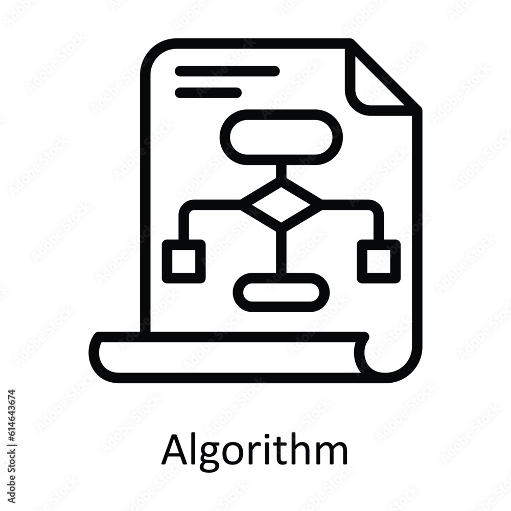 Algorithm Vector outline Icon Design illustration. Network and communication Symbol on White background EPS 10 File
Algorithm Vector outline Icon Design illustration. Network and communication Symbol on White background EPS 10 File
