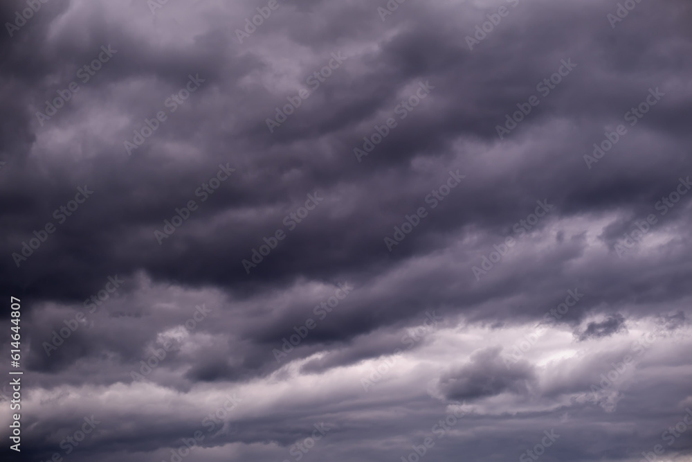 Dark layers cloudy rain coming. Dramatic nature