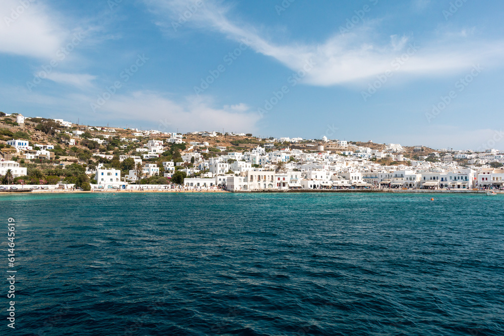 Mykonos Town view from the water