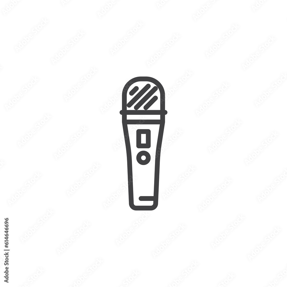 Wireless Microphone line icon Wireless Microphone line icon