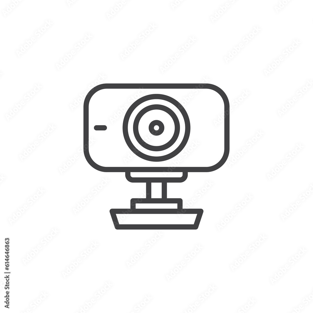 Webcam line icon Webcam line icon