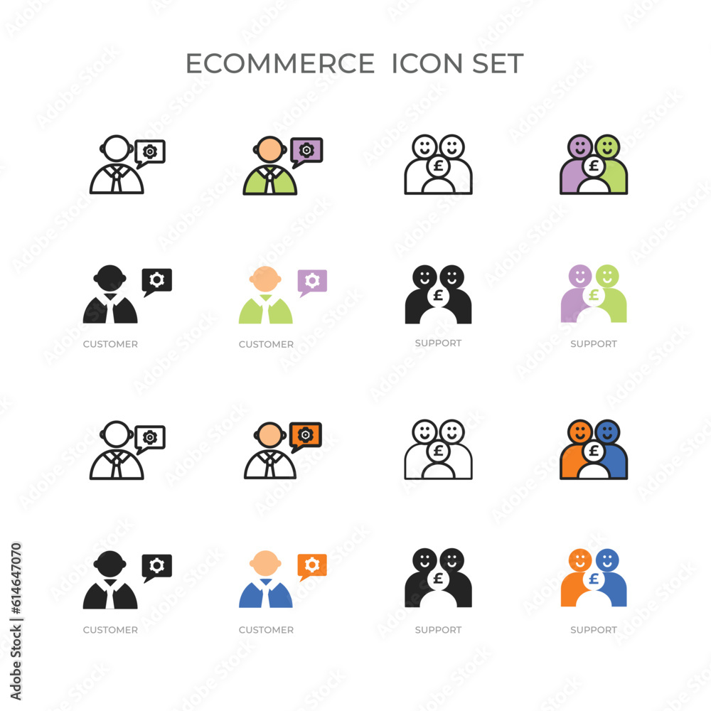 Customer support e commerce icon pack for free and premium use pngs and vector Customer support e commerce icon pack for free and premium use pngs and vector