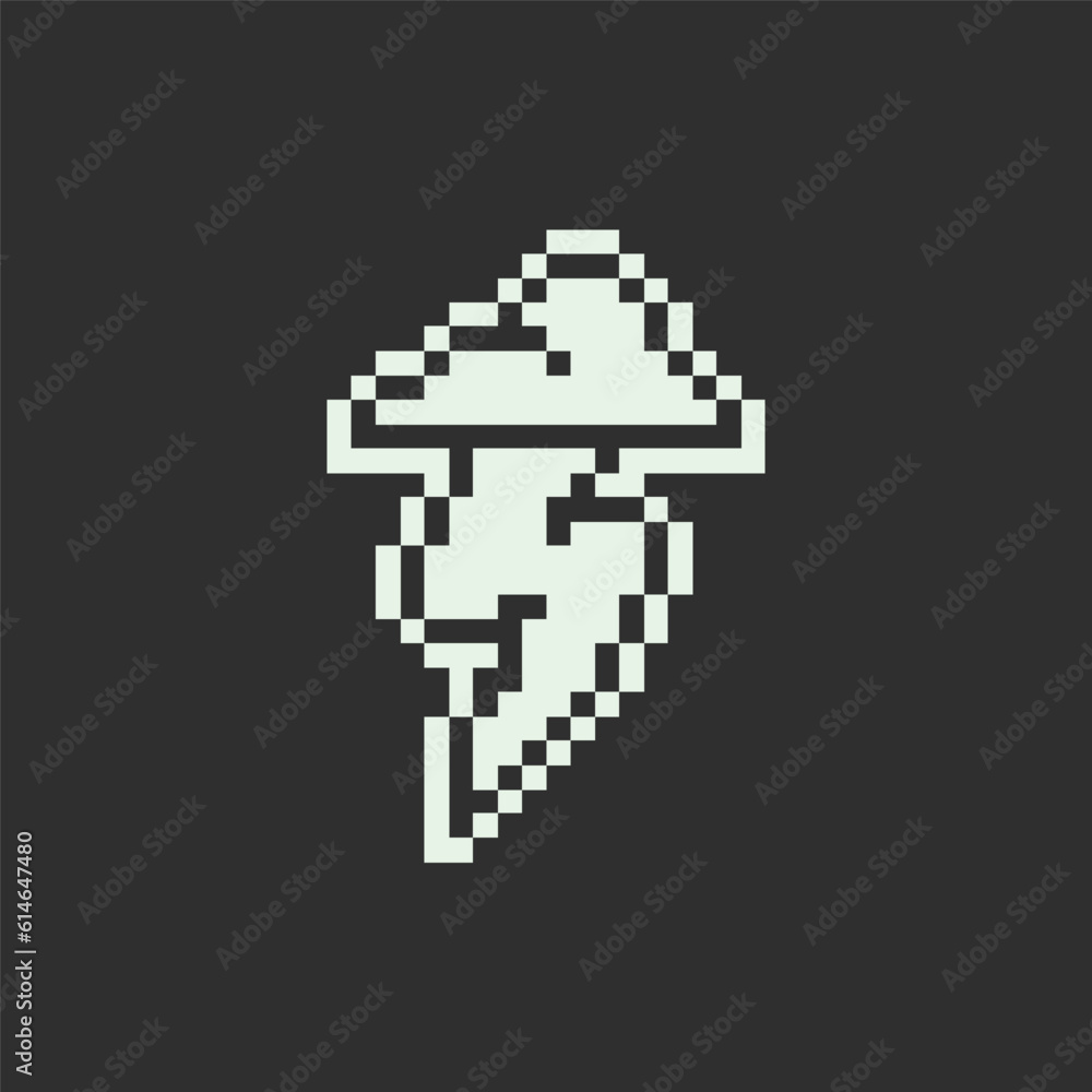 this is Weather icon use 1 bit style in pixel art with white color and black background ,this item good for presentations,stickers, icons, t shirt design,game asset,logo and your project.