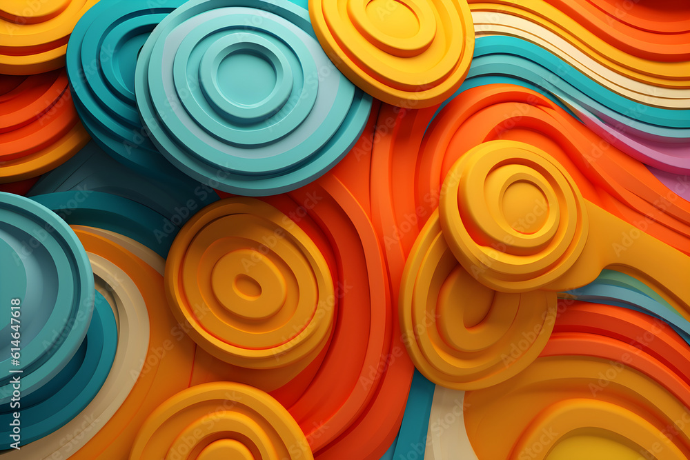 abstract 3d background with circles