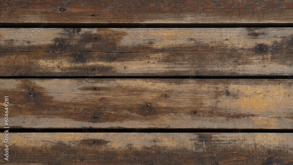 Fototapeta premium natural wooden background. aged wood with paint residue on it. High quality photo