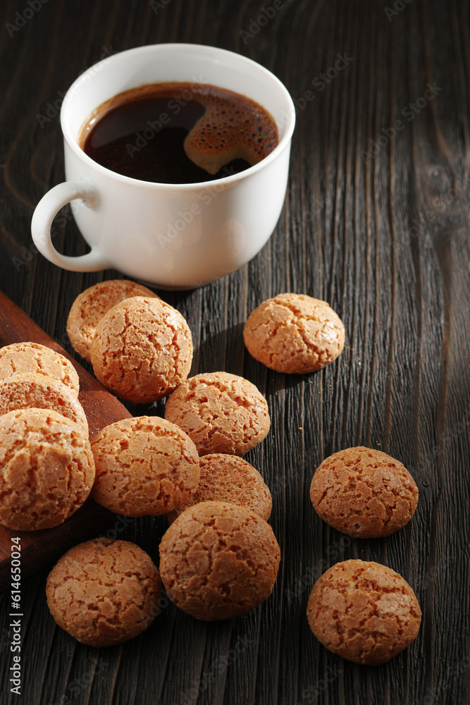 Apricot cookies and coffee Apricot cookies and coffee