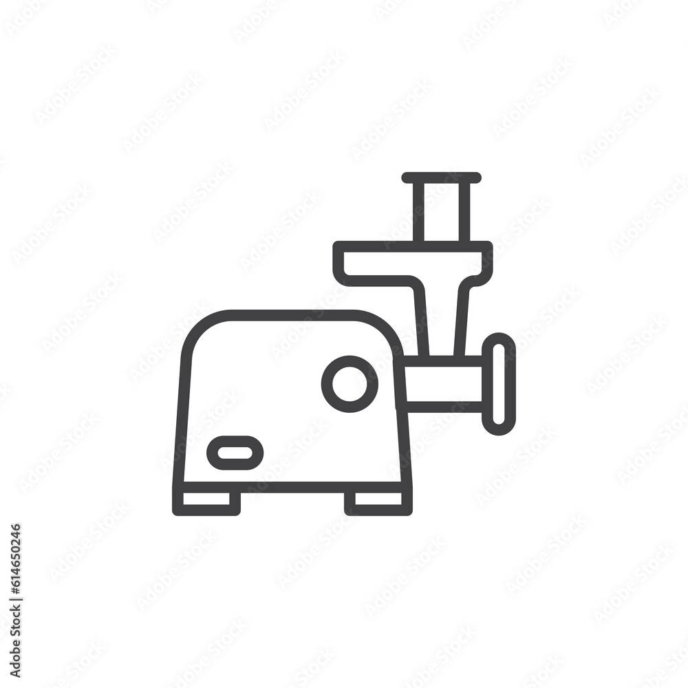 Electric meat grinder line icon Electric meat grinder line icon