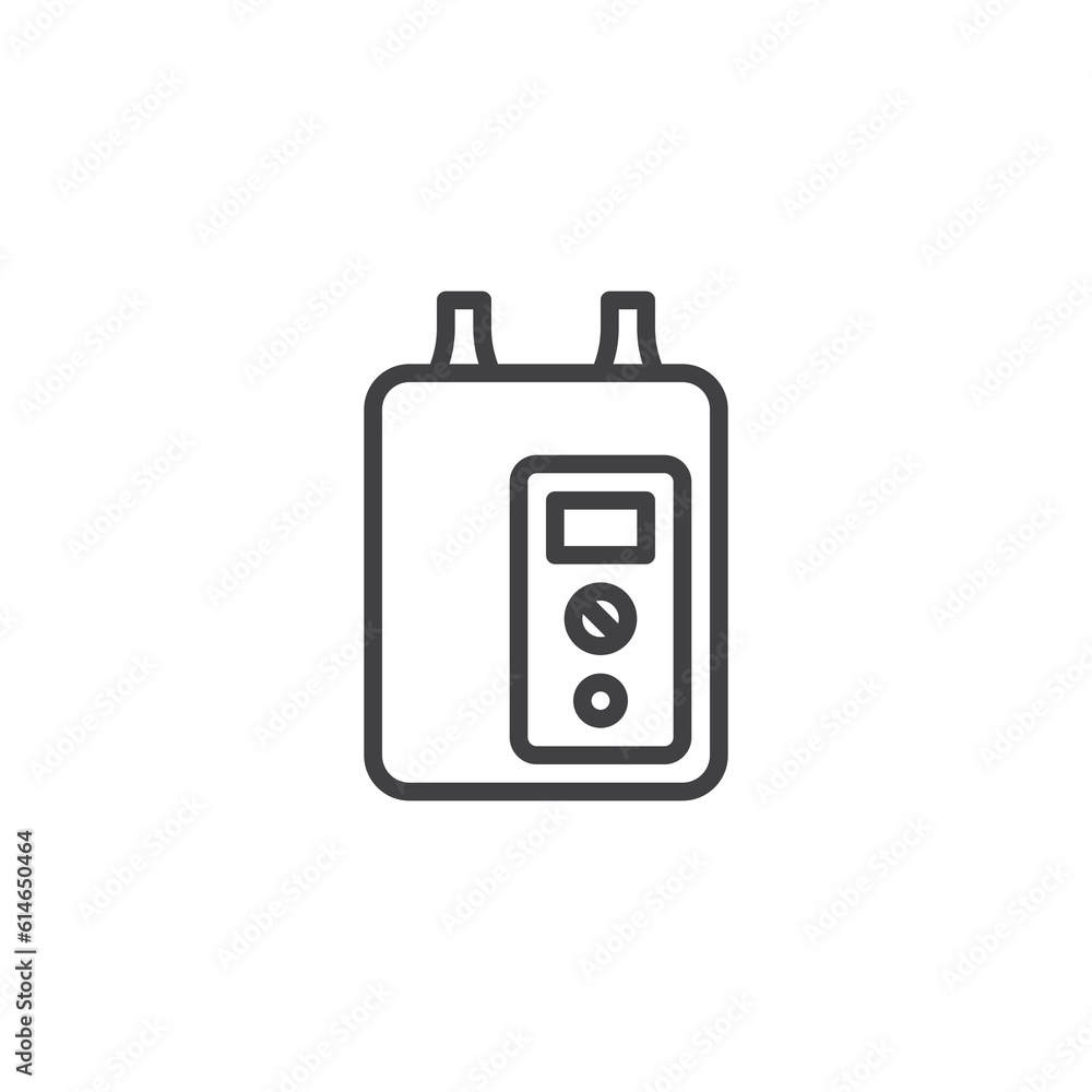 Electric Water heater line icon Electric Water heater line icon