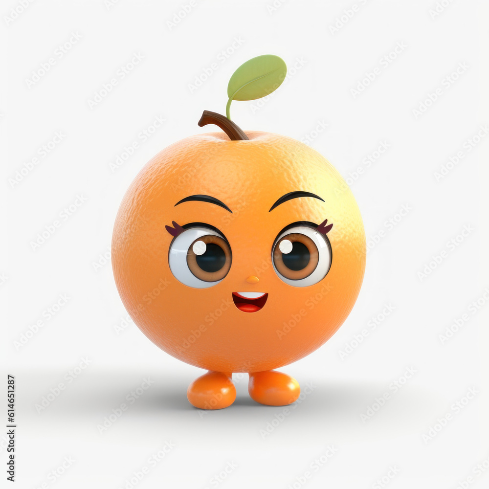 Fototapeta premium Cute 3D Fruit Character