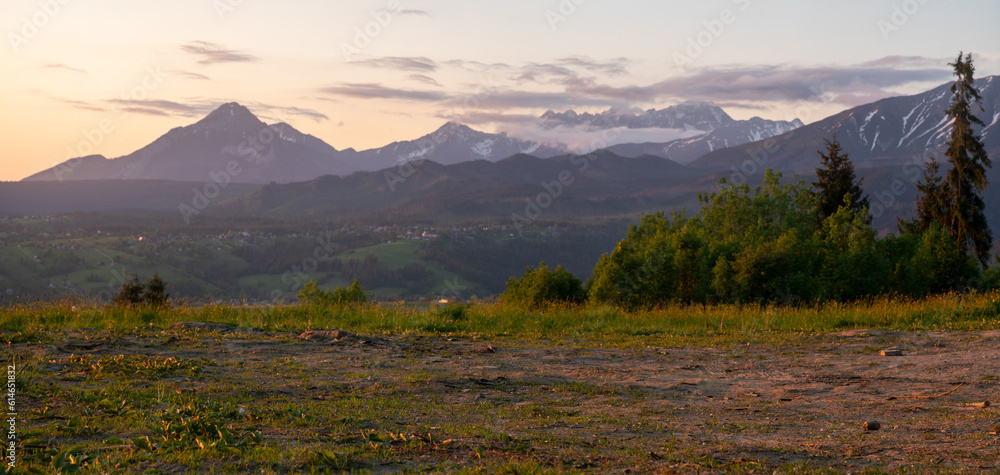 Mountain car park with shallow depth of field.Image for CGI Backplates