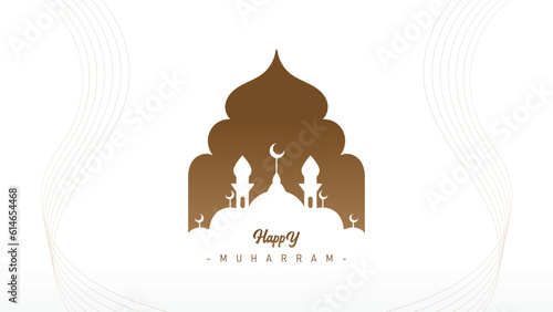 Cool Islamic wallpaper banner template design for Islamic new year celebration social media post