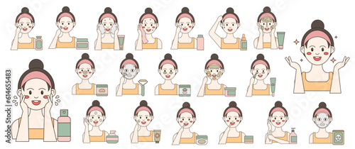 Woman Skincare Face Routine Icon 3
