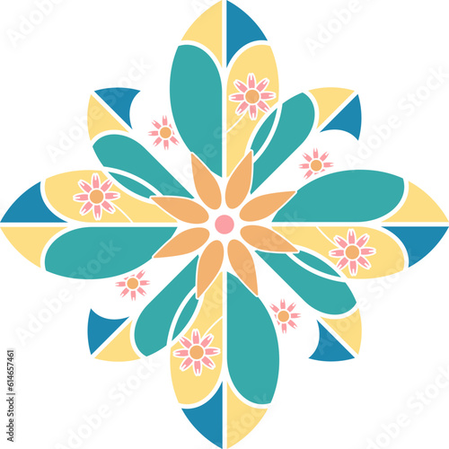 Windmill, Wind Spinner, and Pinwheel, a round colorful pattern design element, vector illustration.