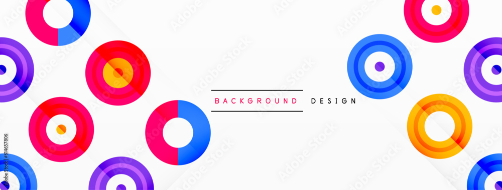 Eye-catching background of colorful circles of equal size arranged in abstract pattern. Circle boasts unique tone or hue, creating rainbow effect. Design has upbeat, contemporary feel Eye-catching background of colorful circles of equal size arranged in abstract pattern. Circle boasts unique tone or hue, creating rainbow effect. Design has upbeat, contemporary feel
