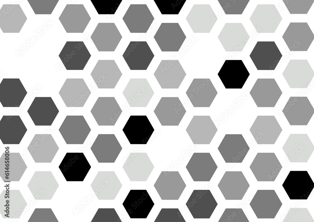 Abstract background composed of geometric shapes (Hexagon) and random of grey, black and white. Abstract background composed of geometric shapes (Hexagon) and random of grey, black and white.
