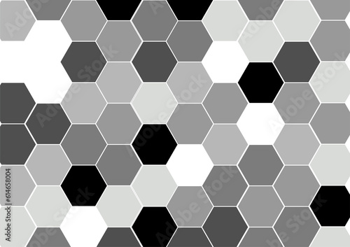 Fototapeta Naklejka Na Ścianę i Meble -  Abstract background, geometric pattern (hexagonal), gray tones.