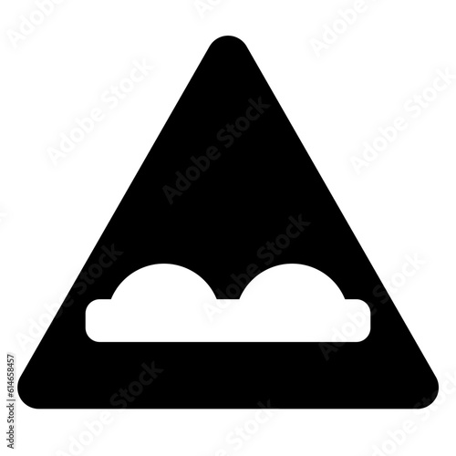 Uneven icon in solid style, use for website mobile app presentation