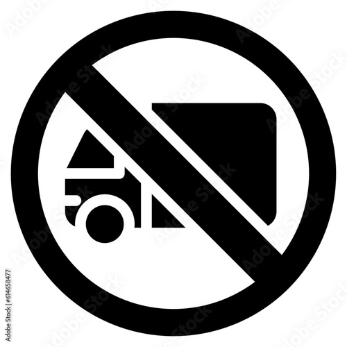 No trucks icon in solid style, use for website mobile app presentation