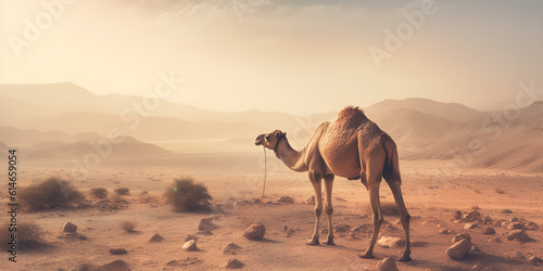 Stunning National Geographic Camel in Desert Shadow AI Generated  AI Generated