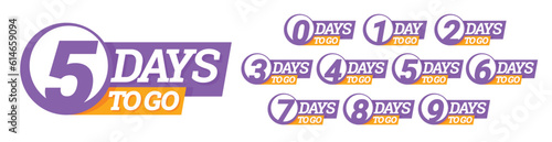 Countdown left days banner. count time sale.