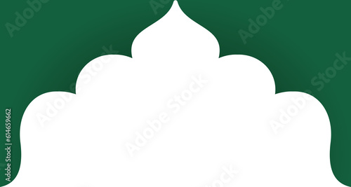 Gradient Middle East ornament frame with gate shape, editable gradient colors