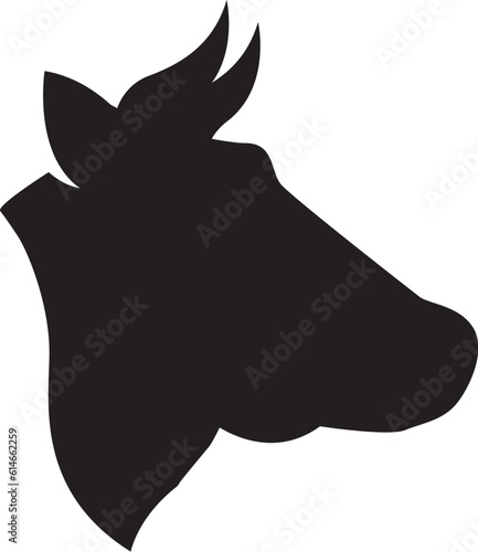 Illustration of cow head silhouette