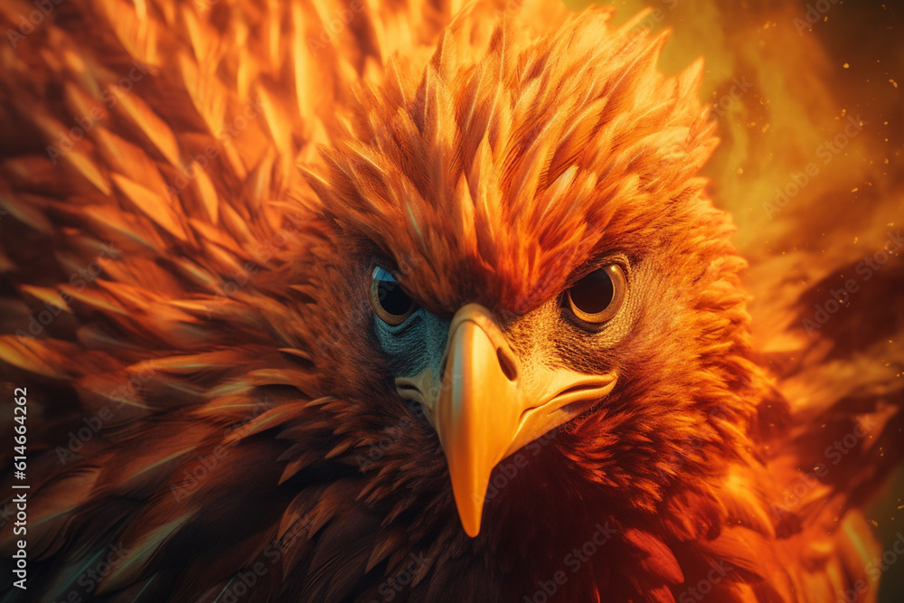 Phoenix, fire bird, fairy tale bird. Phoenix, fire bird, fairy tale bird.