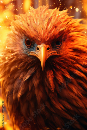 Phoenix, fire bird, fairy tale bird. © Gun