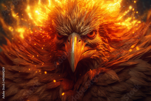 Phoenix, fire bird, fairy tale bird. © Gun