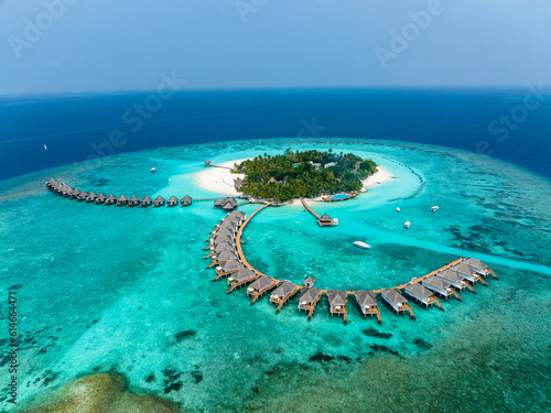 Tourist resort at Thulhagiri Island, Maldives photo