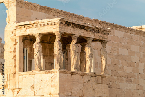 Erechtheion temple by the acropolis in Athens  Greece
