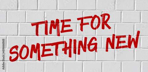  Graffiti on a brick wall - Time for something new
