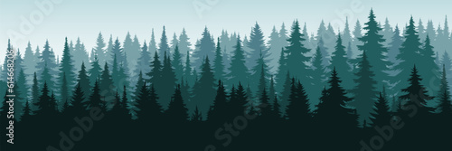 Abstract tree landscape background. Forest panorama landscape background
