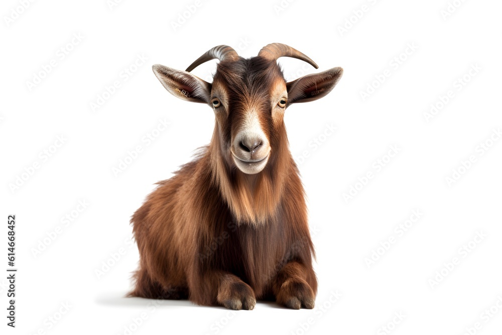 Obraz premium goat white background