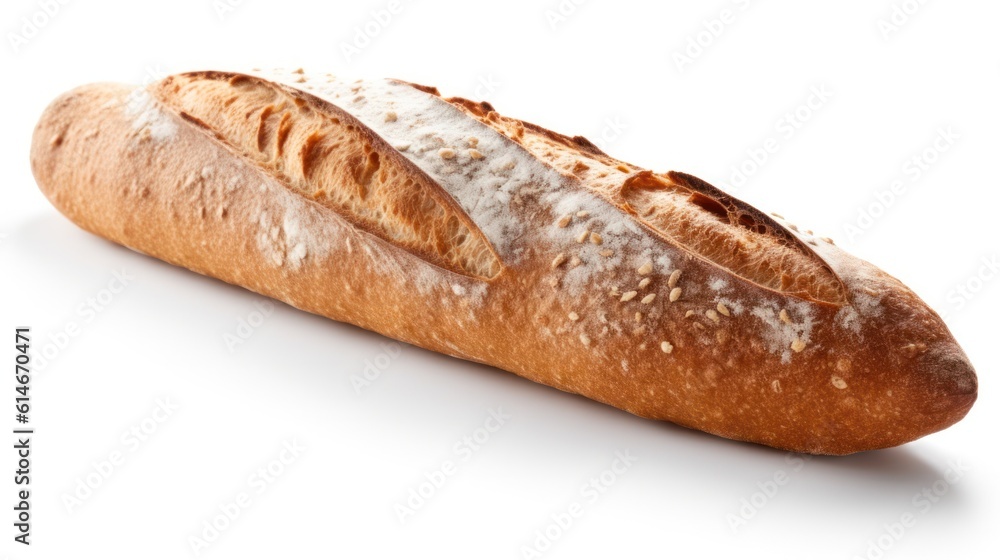 bread isolated on white . generative AI