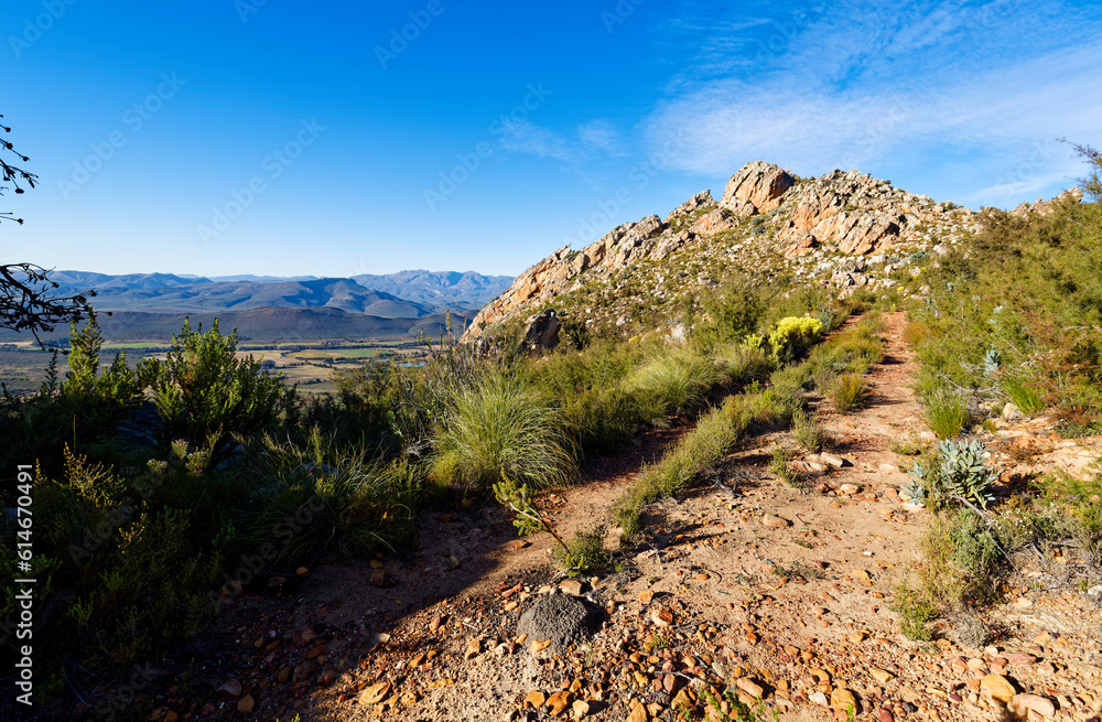 A view over part of the Breede River Valley near Worcester, South Africa. The photo was taken from a 4 x 4 trail.