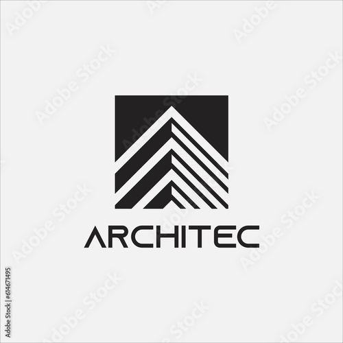 square architect creative vector logo