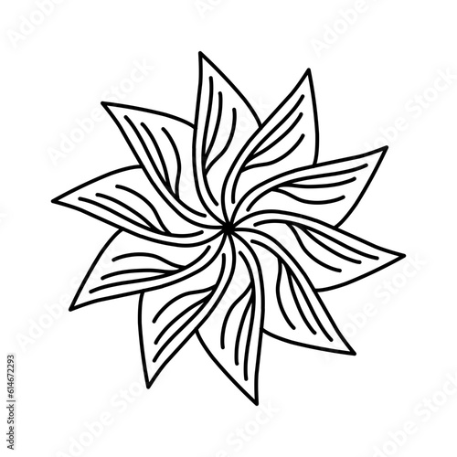 Mandala line flower
