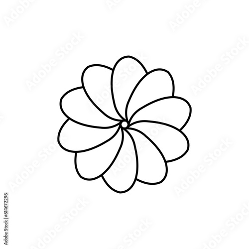 Mandala line flower