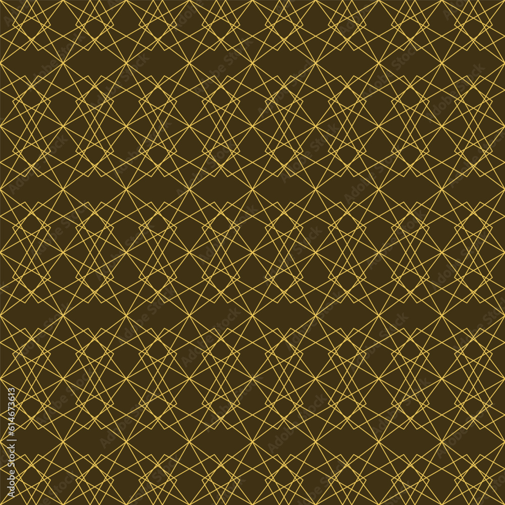 Naklejka premium Luxury line art seamless pattern